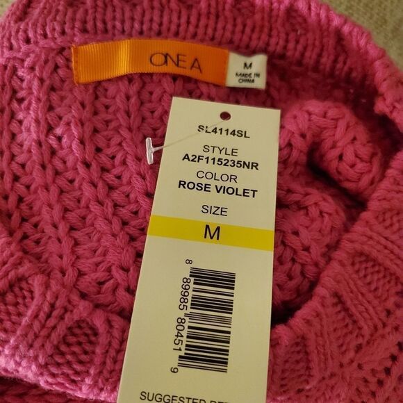 One A Mixed Knit Crew Neck Sweater - Picture 9 of 11